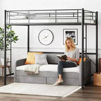 Letto a una piazza e mezza Karl Home Gray Twin Daybed con rivestimento in ciniglia e cassetti portaoggetti