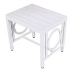 HomeRoots 16 White Metal Outdoor Side Table