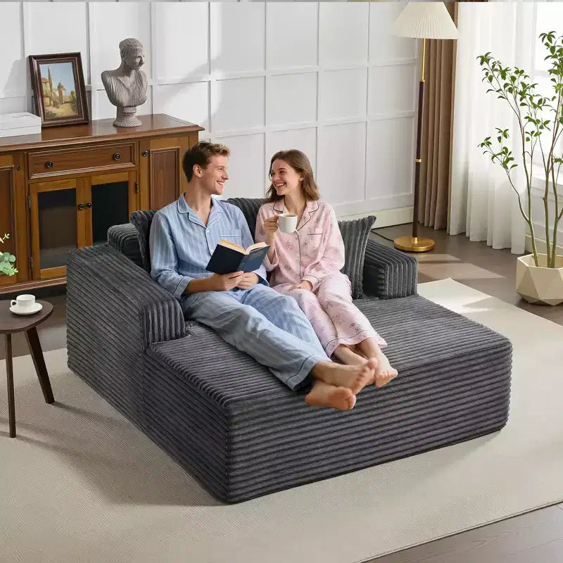 Divano Letto Reclinabile con Cuscini e Braccioli, Poltrona Letto Convertibile Regolabile per Interni, per Soggiorno e Piccoli Spazi