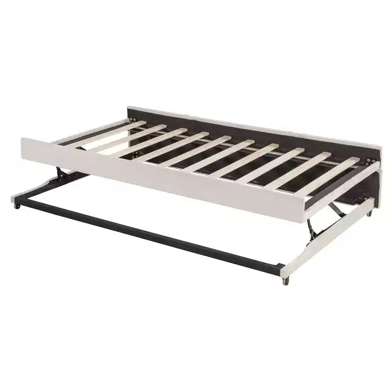 Divano letto angolare imbottito Luxystar Full Size con letto estraibile a scomparsa e porte USB