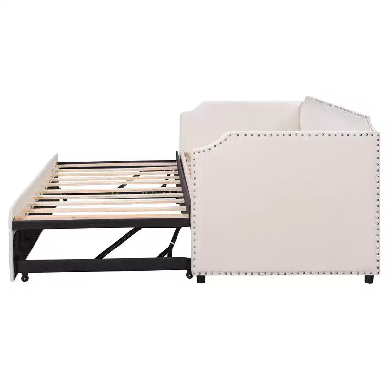 Divano letto imbottito Luxystar Twin to King con letto estraibile a scomparsa per soggiorno