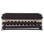 Divano letto imbottito Luxystar Twin to King con letto estraibile a scomparsa per soggiorno