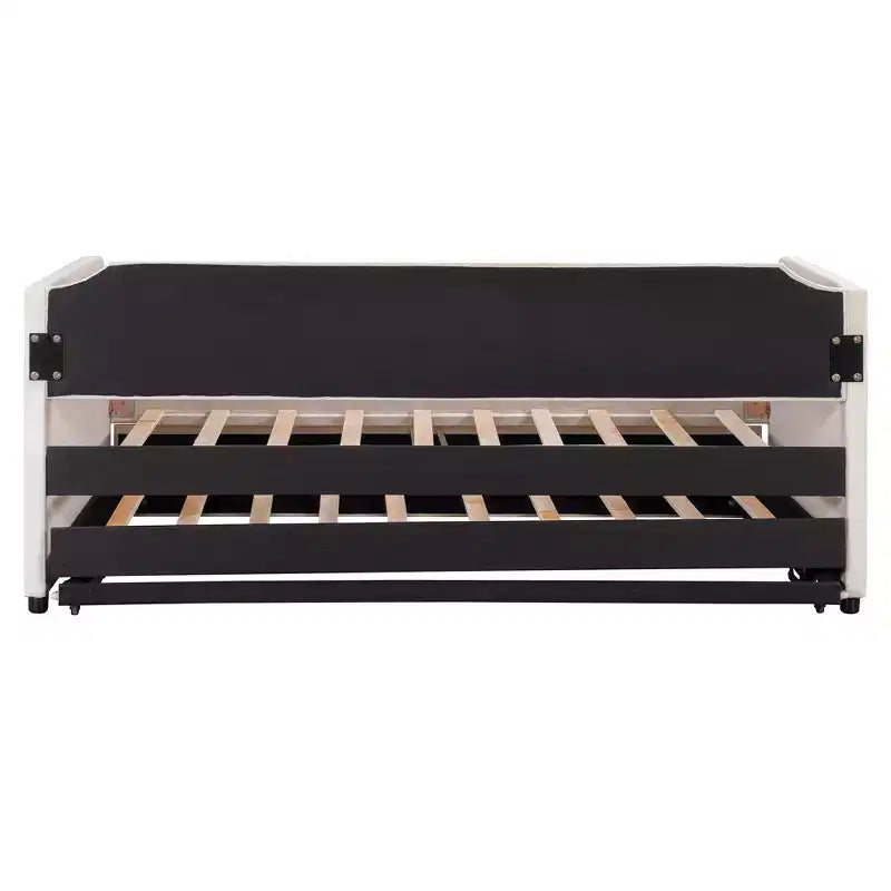 Divano letto imbottito Luxystar Twin to King con letto estraibile a scomparsa per soggiorno