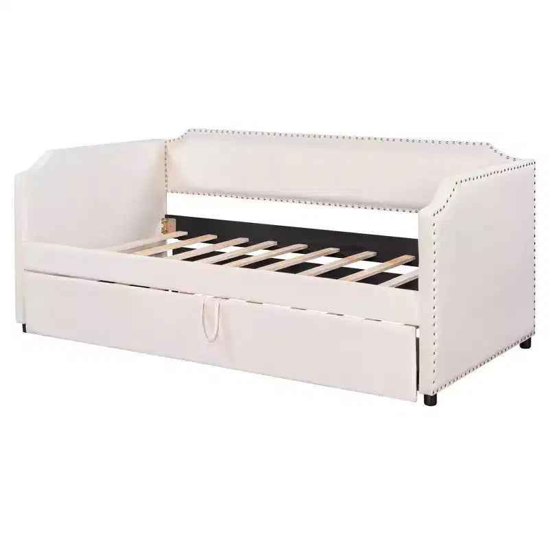 Divano letto imbottito Luxystar Twin to King con letto estraibile a scomparsa per soggiorno