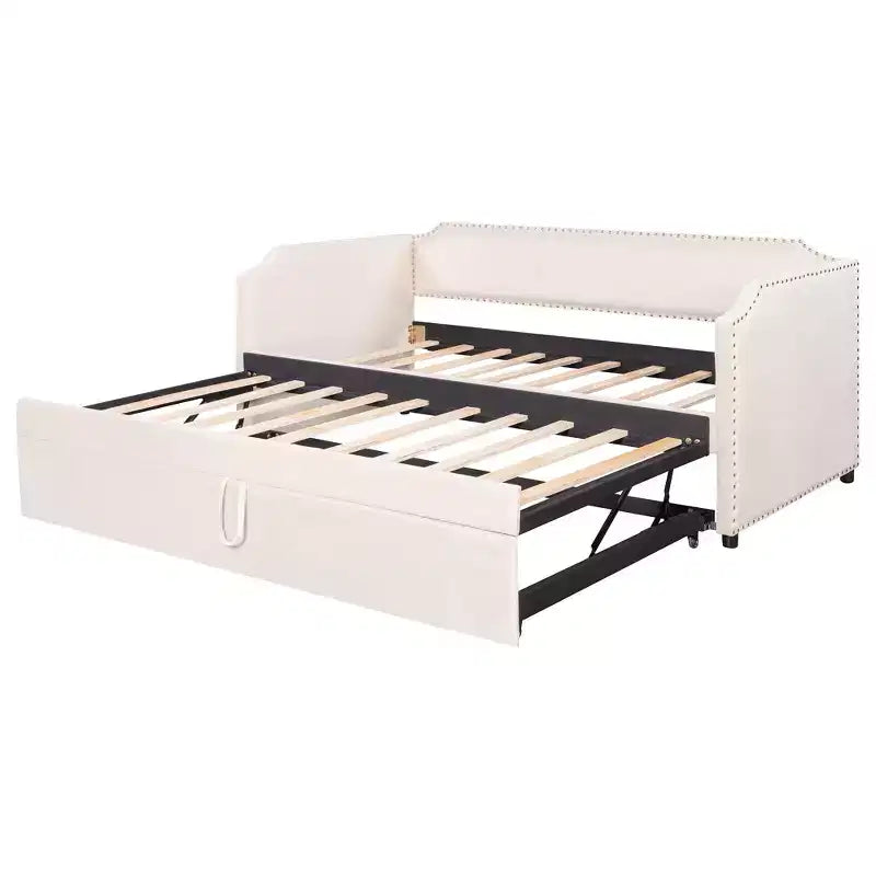 Divano letto imbottito Luxystar Twin to King con letto estraibile a scomparsa per soggiorno