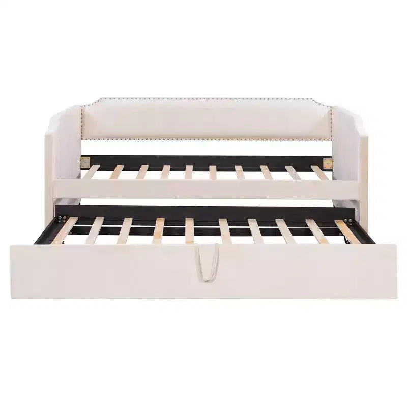 Divano letto imbottito Luxystar Twin to King con letto estraibile a scomparsa per soggiorno
