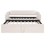 Divano letto imbottito Luxystar Twin to King con letto estraibile a scomparsa per soggiorno