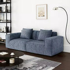 Sectional Cloud Couch, Convertible Tofu Block Sofa Floor Sofa Bed Armrest Comfy Sleeper Sofa, for Living Room Bedroom