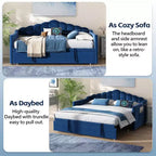 Struttura letto a giorno singola Whisen con letto estraibile a scomparsa ad altezza regolabile, 2 tasche laterali