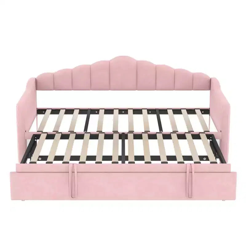 Struttura letto a giorno singola Whisen con letto estraibile a scomparsa ad altezza regolabile, 2 tasche laterali