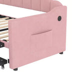 Struttura letto a giorno singola Whisen con letto estraibile a scomparsa ad altezza regolabile, 2 tasche laterali