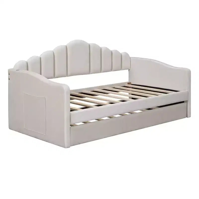 Whisen Struttura Divano Letto Singolo Imbottito, Divano Letto in Velluto con Letto Estraibile