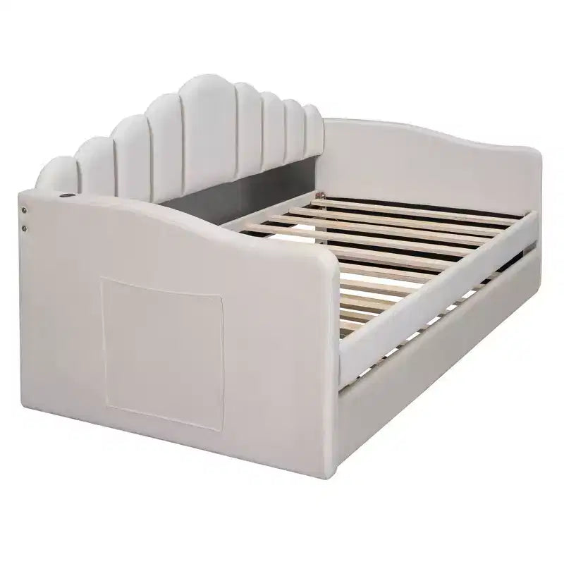 Whisen Struttura Divano Letto Singolo Imbottito, Divano Letto in Velluto con Letto Estraibile