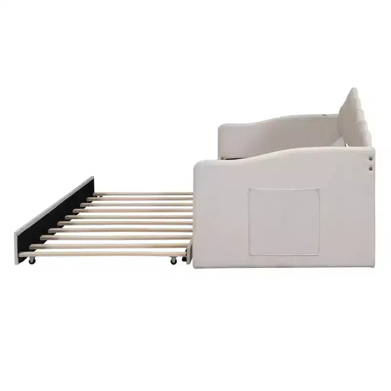 Whisen Struttura Divano Letto Singolo Imbottito, Divano Letto in Velluto con Letto Estraibile