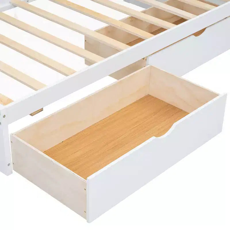 Panca letto singola Clihome con due cassetti portaoggetti, armadietti e porte USB