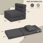 Divano Letto Pieghevole Moderno e Confortevole con Cuscino Aggiornato, Poltrona Letto Convertibile, Divano Letto Pieghevole in Memory Foam Comodo per Casa, Ufficio
