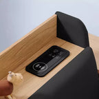 Letto singolo a piattaforma imbottito con ricarica wireless, testiera contenitore imbottita, luci a LED, letto estraibile/cassetti contenitore, velluto - ModernLuxe