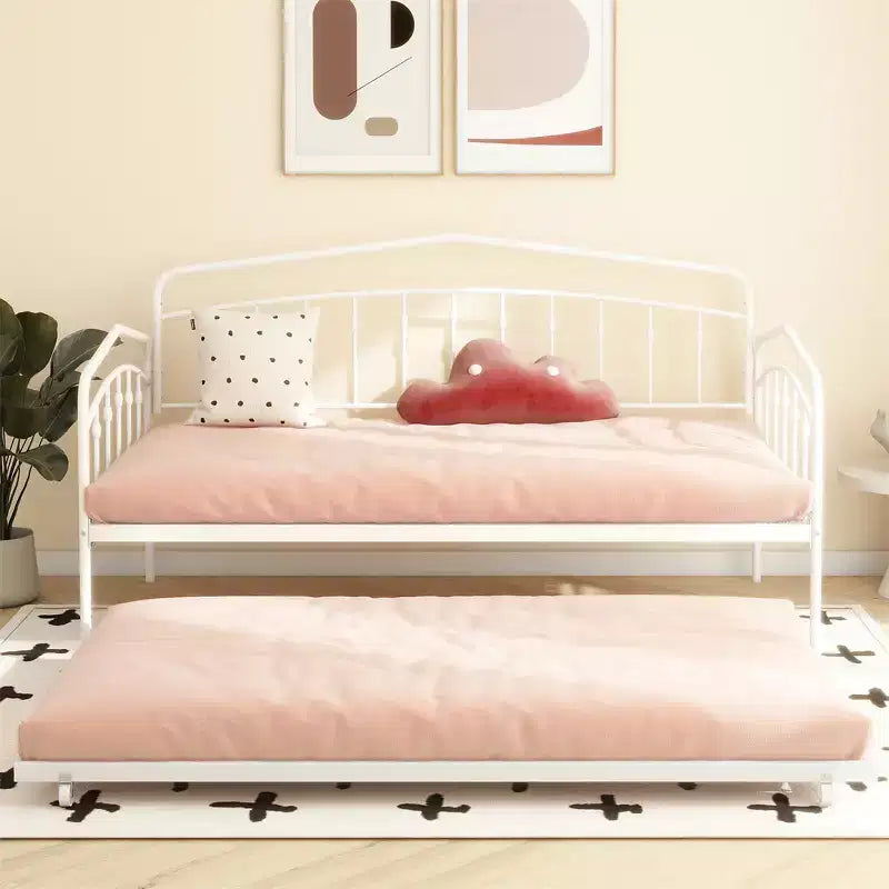 Divano letto singolo con letto estraibile, Divano letto in metallo con letto estraibile singolo, Divano letto con supporto a doghe in metallo, Divano letto industriale, Nessuna necessità di rete a molle