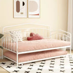 Divano letto singolo con letto estraibile, Divano letto in metallo con letto estraibile singolo, Divano letto con supporto a doghe in metallo, Divano letto industriale, Nessuna necessità di rete a molle