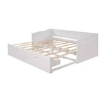 Luxystar Moderno Divano Letto in Legno con Letto Estraibile e 2 Cassetti Contenitori per il Soggiorno