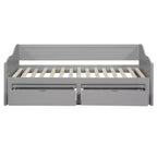Luxystar Moderno Divano Letto in Legno con Letto Estraibile e 2 Cassetti Contenitori per il Soggiorno