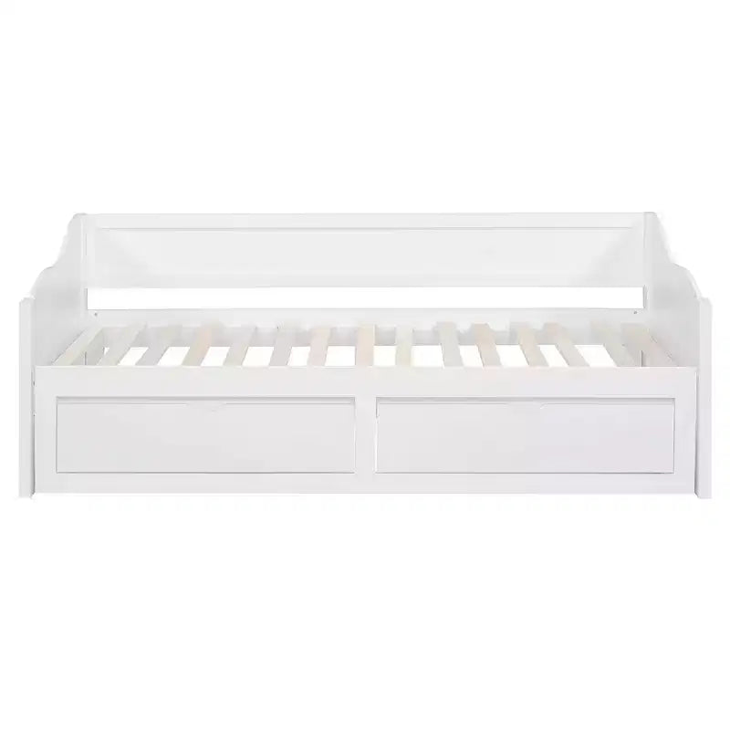 Luxystar Moderno Divano Letto in Legno con Letto Estraibile e 2 Cassetti Contenitori per il Soggiorno