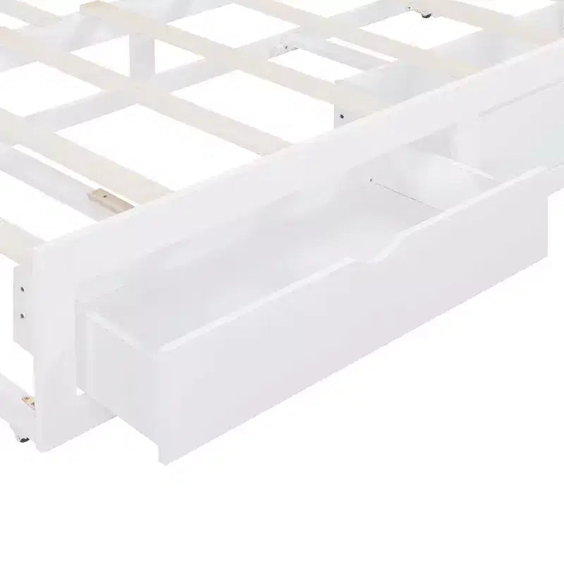 Luxystar Moderno Divano Letto in Legno con Letto Estraibile e 2 Cassetti Contenitori per il Soggiorno