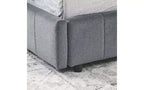 TUYOHW Divano-letto imbottito in velluto in stile Mid-Century con 2 cassetti, Struttura letto matrimoniale in legno di eucalipto con contenitore per camera da letto e soggiorno