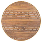 Christopher Knight Home Joelle Tavolo da pranzo rustico da esterno in legno di acacia a doghe con base in vimini