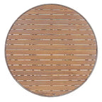 Christopher Knight Home Joelle Tavolo da pranzo rustico da esterno in legno di acacia a doghe con base in vimini