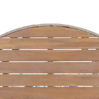 Christopher Knight Home Joelle Tavolo da pranzo rustico da esterno in legno di acacia a doghe con base in vimini