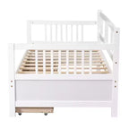Luxystar Divano Letto Moderno in Legno Queen Size con 2 Cassetti Contenitori