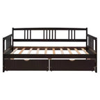 Luxystar Divano Letto Moderno in Legno Queen Size con 2 Cassetti Contenitori