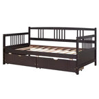 Luxystar Divano Letto Moderno in Legno Queen Size con 2 Cassetti Contenitori