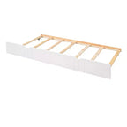 Luxystar Letto a giorno moderno in legno Full Size con letto estraibile singolo