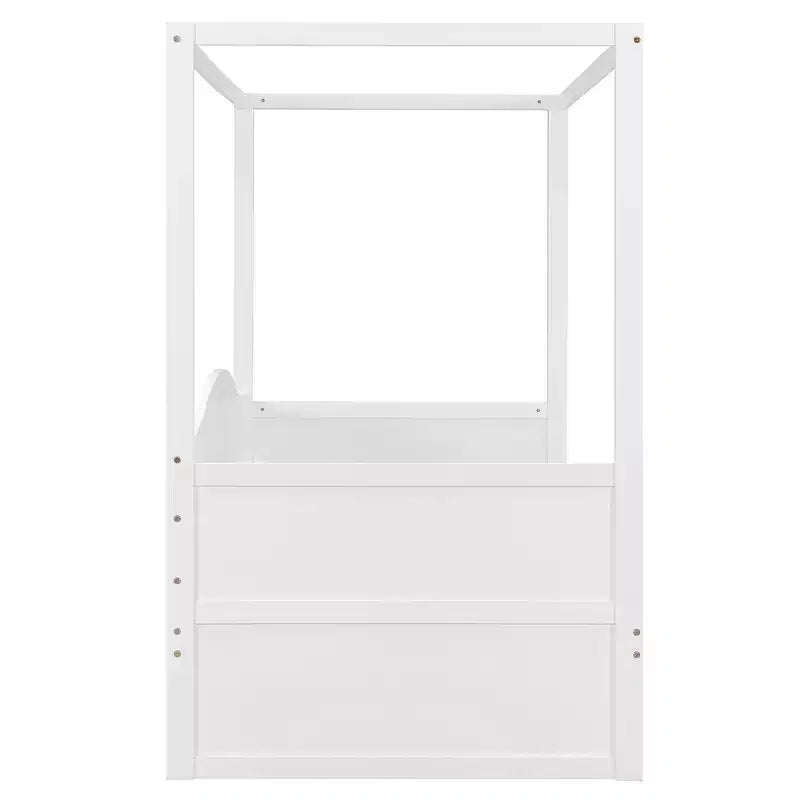Letto da giorno matrimoniale Luxystar con letto estraibile e baldacchino