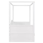Letto da giorno matrimoniale Luxystar con letto estraibile e baldacchino