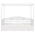 Letto da giorno matrimoniale Luxystar con letto estraibile e baldacchino