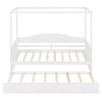 Letto da giorno matrimoniale Luxystar con letto estraibile e baldacchino