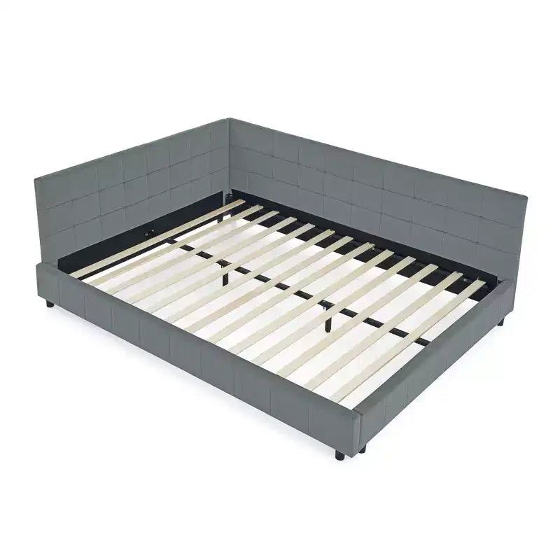Bellemave Lettino Imbottito Queen Size con Comodo Schienale e Braccioli, Struttura per Lettino Imbottito per Camera da Letto e Soggiorno, Velluto