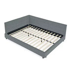 Bellemave Lettino Imbottito Queen Size con Comodo Schienale e Braccioli, Struttura per Lettino Imbottito per Camera da Letto e Soggiorno, Velluto