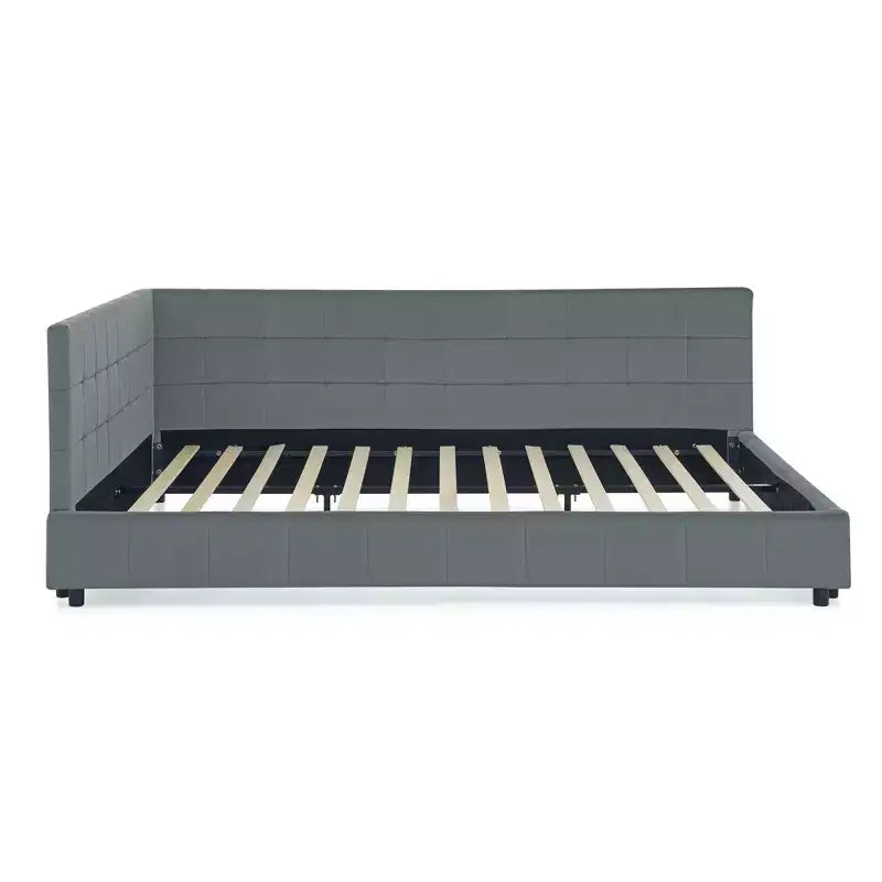 Bellemave Lettino Imbottito Queen Size con Comodo Schienale e Braccioli, Struttura per Lettino Imbottito per Camera da Letto e Soggiorno, Velluto