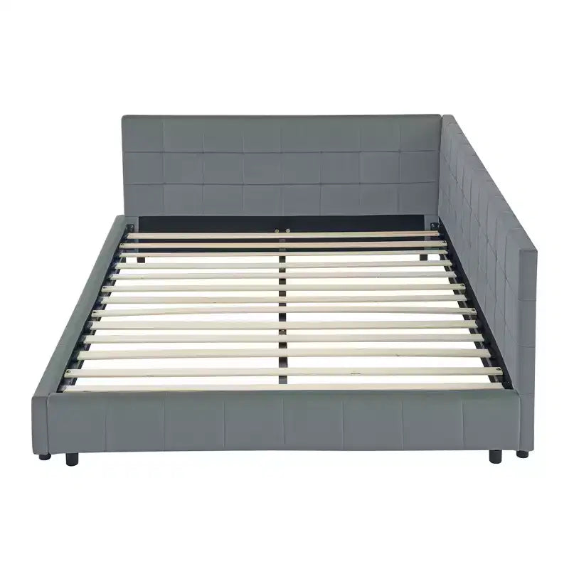 Bellemave Lettino Imbottito Queen Size con Comodo Schienale e Braccioli, Struttura per Lettino Imbottito per Camera da Letto e Soggiorno, Velluto