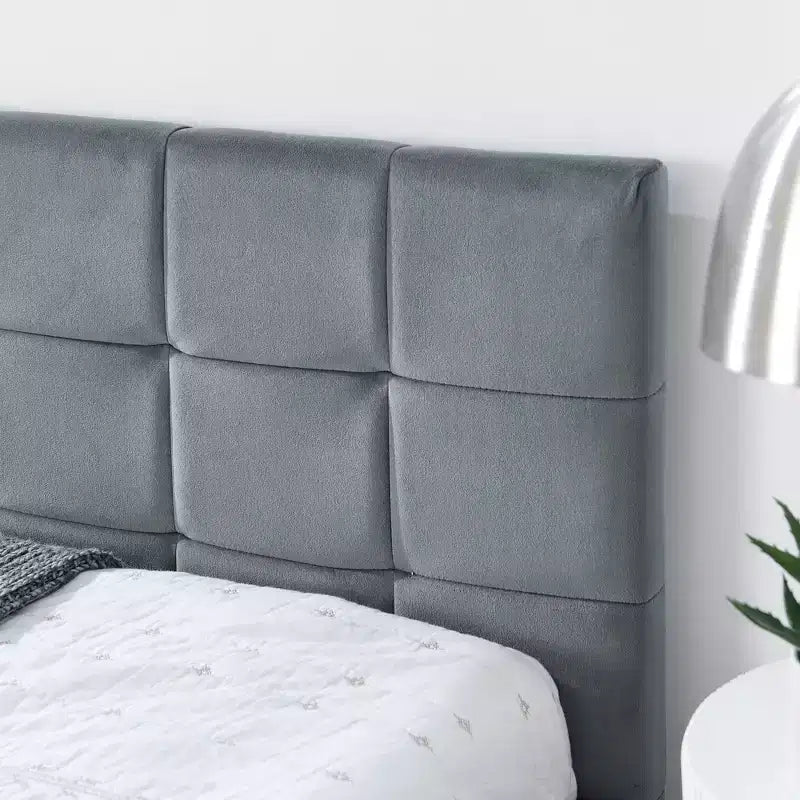 Bellemave Lettino Imbottito Queen Size con Comodo Schienale e Braccioli, Struttura per Lettino Imbottito per Camera da Letto e Soggiorno, Velluto