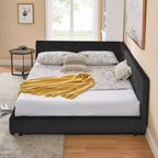 Bellemave Lettino Imbottito Queen Size con Comodo Schienale e Braccioli, Struttura per Lettino Imbottito per Camera da Letto e Soggiorno, Velluto