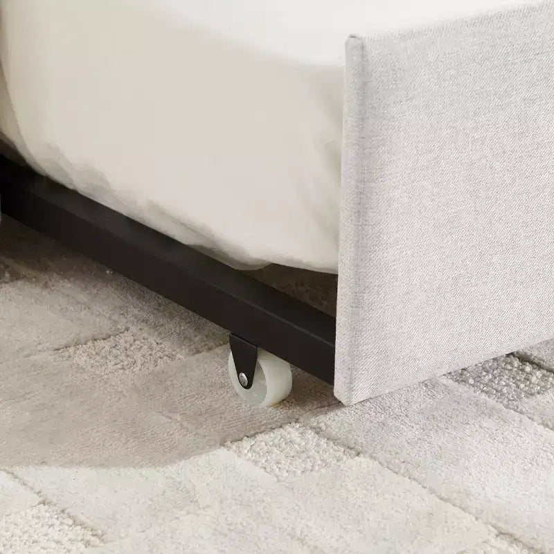 GDFStudio Scarlett Divano Letto Imbottito con Letto Estraibile, Divano Letto con Schienale a Righe Verticali