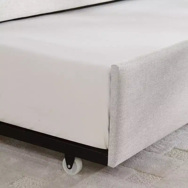 GDFStudio Scarlett Divano Letto Imbottito con Letto Estraibile, Divano Letto con Schienale a Righe Verticali