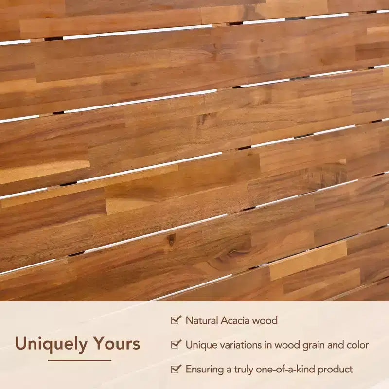 GDFStudio Murray Set da pranzo da esterno moderno a 7 pezzi in legno di acacia con tavolo, panca e sedie imbottite