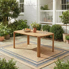 Christopher Knight Home Kaja Tavolo da pranzo da esterno in legno di acacia, finitura teak con design a doghe