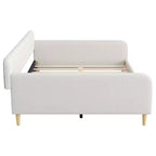 Letto a giorno matrimoniale moderno imbottito in lino Luxystar